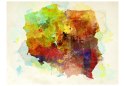 Fototapeta - Malowana Mapa Polski ART