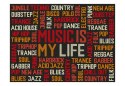 Fototapeta - Music is my life, Napisy