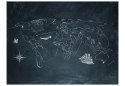 Fototapeta - Mapa Świata na tablicy