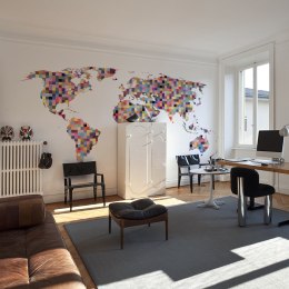 Fototapeta - Mapa, kolorowe piksele