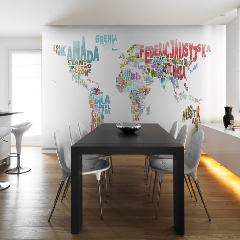 Fototapeta - Mapa z napisów po polsku Fototapeta - Mapa z napisów po polsku