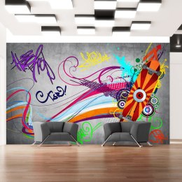 Fototapeta - Deskorolka, graffiti