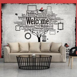 Fototapeta - Welcome, drzewo, napisy