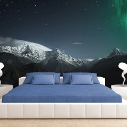 Fototapeta - Zorza polarna nad górami