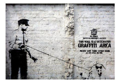 Fototapeta - Banksy - Graffiti Area Fototapeta - Banksy - Graffiti Area