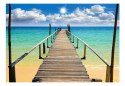 Fototapeta - Plaża, słońce, pomost