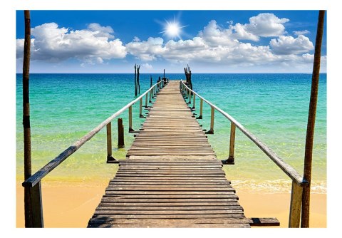 Fototapeta - Plaża, słońce, pomost Fototapeta - Plaża, słońce, pomost