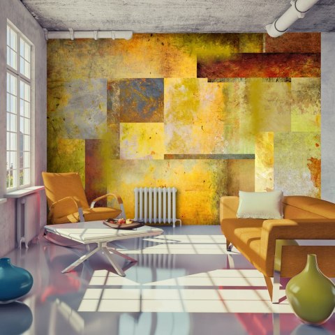 Fototapeta - Pomarańczowe płyty - Art Fototapeta - Pomarańczowe płyty - Art