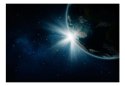 Fototapeta - Ziemia z kosmosu, słońce