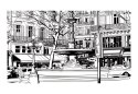 Fototapeta - Sketch Parisian Fountain