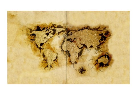 Fototapeta - Mapa poszukiwaczy złota Fototapeta - Mapa poszukiwaczy złota