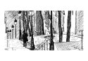 Fototapeta - Schody Montmartre, rysunek