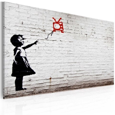 Obraz - Dziewczynka z telewizorem (Banksy) Obraz - Dziewczynka z telewizorem (Banksy)