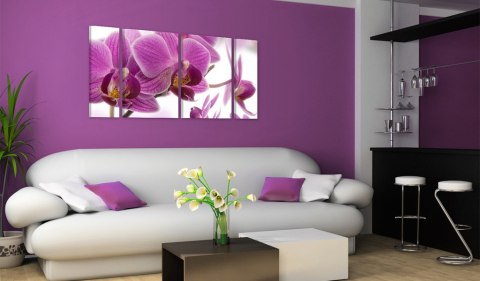 Obraz 3-częściowy - Fioletowe Orchidee Obraz 3-częściowy - Fioletowe Orchidee