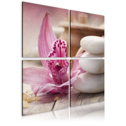 KWADRATOWY OBRAZ NA ŚCIANĘ DO SALONU 40 x 40 CM - Orchidea i KWADRATOWY OBRAZ NA ŚCIANĘ DO SALONU 40 x 40 CM - Orchidea i