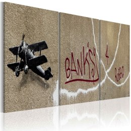 Obraz 3-częściowy - Samolot, Banksy
