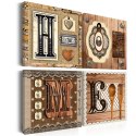 Kwadratowy Obraz - Napis HOME Vintage