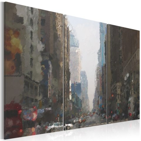 Obraz - Rainy city behind the glass Obraz - Rainy city behind the glass