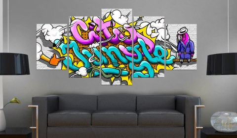 Obraz 5-częściowy - Graffiti City Jungle Obraz 5-częściowy - Graffiti City Jungle