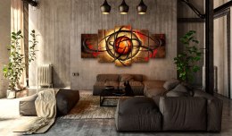OBRAZ NA ŚCIANĘ DO SALONU, 100 x 50 cm, 5 CZĘŚCIOWY - Tajemnicze oko II