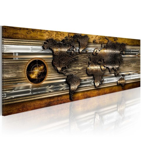 Obraz 150 x 50 cm - Złota mapa Obraz 150 x 50 cm - Złota mapa