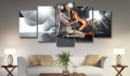 OBRAZ NA ŚCIANĘ DO SALONU, 100 x 50 cm, 5 CZĘŚCIOWY - Kochankowie Przyszłości