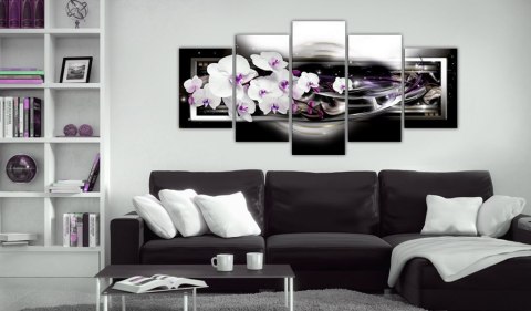 Obraz 5-częściowy Orchidee na czarnym tle Obraz 5-częściowy Orchidee na czarnym tle