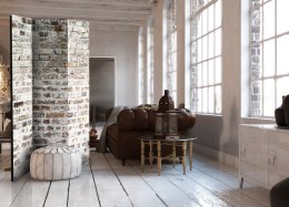 Parawan 3-częściowy - Stare mury