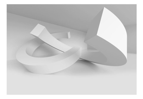Fototapeta - Białe figury 3D Optyczna Fototapeta - Białe figury 3D Optyczna