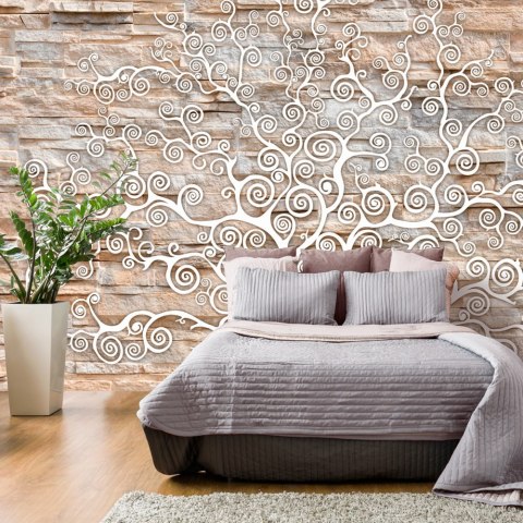 Fototapeta - Kamienny Mur, Drzewo Fototapeta - Kamienny Mur, Drzewo