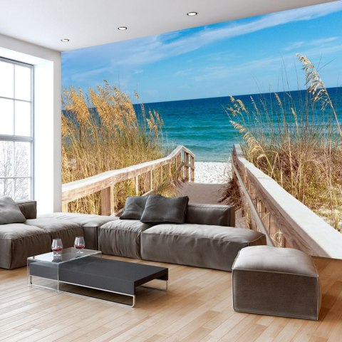 Fototapeta - Pomost na plaży, pejzaż Fototapeta - Pomost na plaży, pejzaż