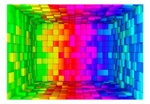 Fototapeta - Kolorowy sześcian 3D Fototapeta - Kolorowy sześcian 3D