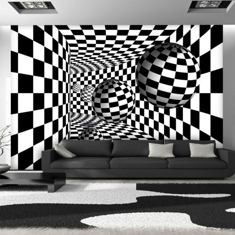 Fototapeta - Czarno-biały korytarz Fototapeta - Czarno-biały korytarz