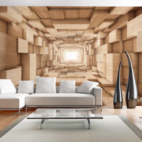 Fototapeta - Tunel, Światło, 3D złota Fototapeta - Tunel, Światło, 3D złota