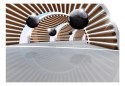 Fototapeta - Tunel szare kule, beż 3D
