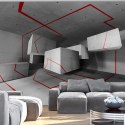 Fototapeta - Czerwony szlak, Loft, 3D