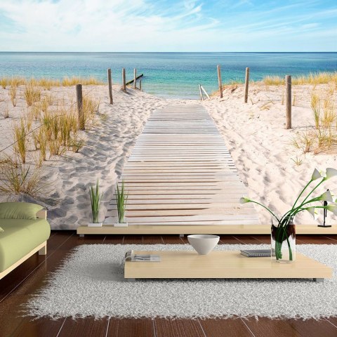 Fototapeta - Drewniana ścieżka, Plaża Fototapeta - Drewniana ścieżka, Plaża