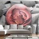 Fototapeta - Czerwona Kula, Beton 3D