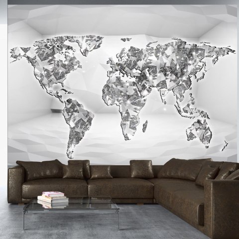 Fototapeta - Biała mapa świata 3D Fototapeta - Biała mapa świata 3D
