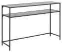 CZARNA METALOWA KONSOLA LOFT - DENMARK, INDUSTRIALNA, WYTRZYMAŁA, 120 CM