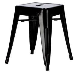 METALOWY CZARNY TABORET, STOŁEK - ARTPRO LOFT, INDUSTRIALNY, DO KUCHNI