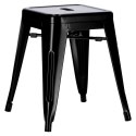 METALOWY CZARNY TABORET, STOŁEK - ARTPRO LOFT, INDUSTRIALNY, DO KUCHNI