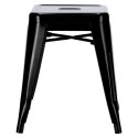 METALOWY CZARNY TABORET, STOŁEK - ARTPRO LOFT, INDUSTRIALNY, DO KUCHNI