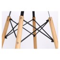 NOWOCZESNY OKRĄGŁY STÓŁ DO JADALNI - BIAŁY, 80 cm, DREWNIANE NOGI