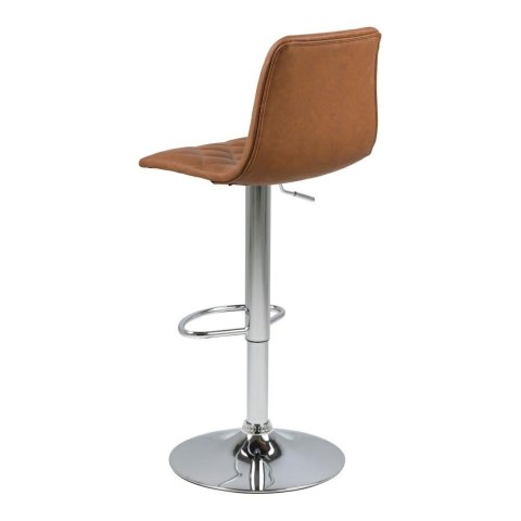 NOWOCZESNY HOKER, BRĄZOWA TAPICERKA, OPARCIE, CHROM NOWOCZESNY HOKER, BRĄZOWA TAPICERKA, OPARCIE, CHROM