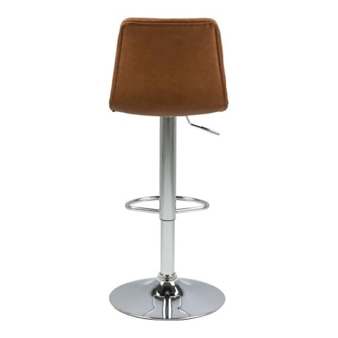 NOWOCZESNY HOKER, BRĄZOWA TAPICERKA, OPARCIE, CHROM NOWOCZESNY HOKER, BRĄZOWA TAPICERKA, OPARCIE, CHROM