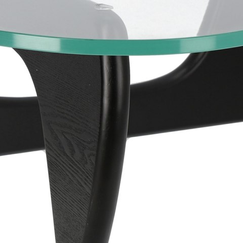 HARTOWANY STOLIK SZKLANY ISAMU, CZARNE DREWNO, DO SALONU, ELEGANCKI HARTOWANY STOLIK SZKLANY ISAMU, CZARNE DREWNO, DO SALONU, ELEGANCKI