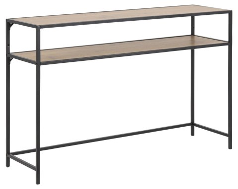 KONSOLA DENMARK, CZARNY METAL, MDF, DĄB, LOFT KONSOLA DENMARK, CZARNY METAL, MDF, DĄB, LOFT