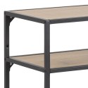 KONSOLA DENMARK, CZARNY METAL, MDF, DĄB, LOFT