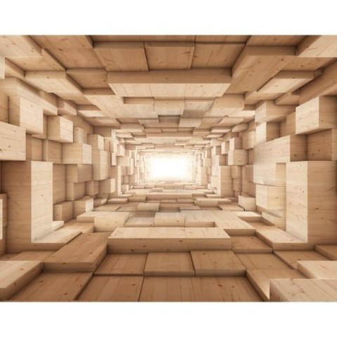 Fototapeta - Brązowy tunel 3D światło Fototapeta - Brązowy tunel 3D światło